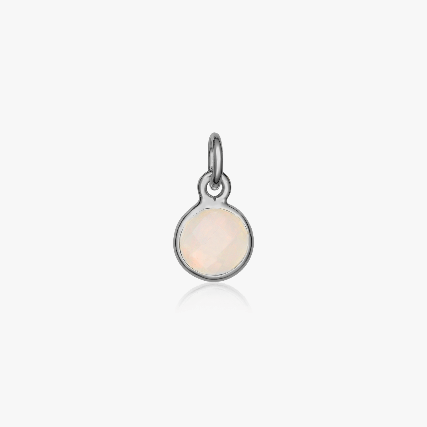 Pendentif en argent Birthstone Octobre - Opale - Indira