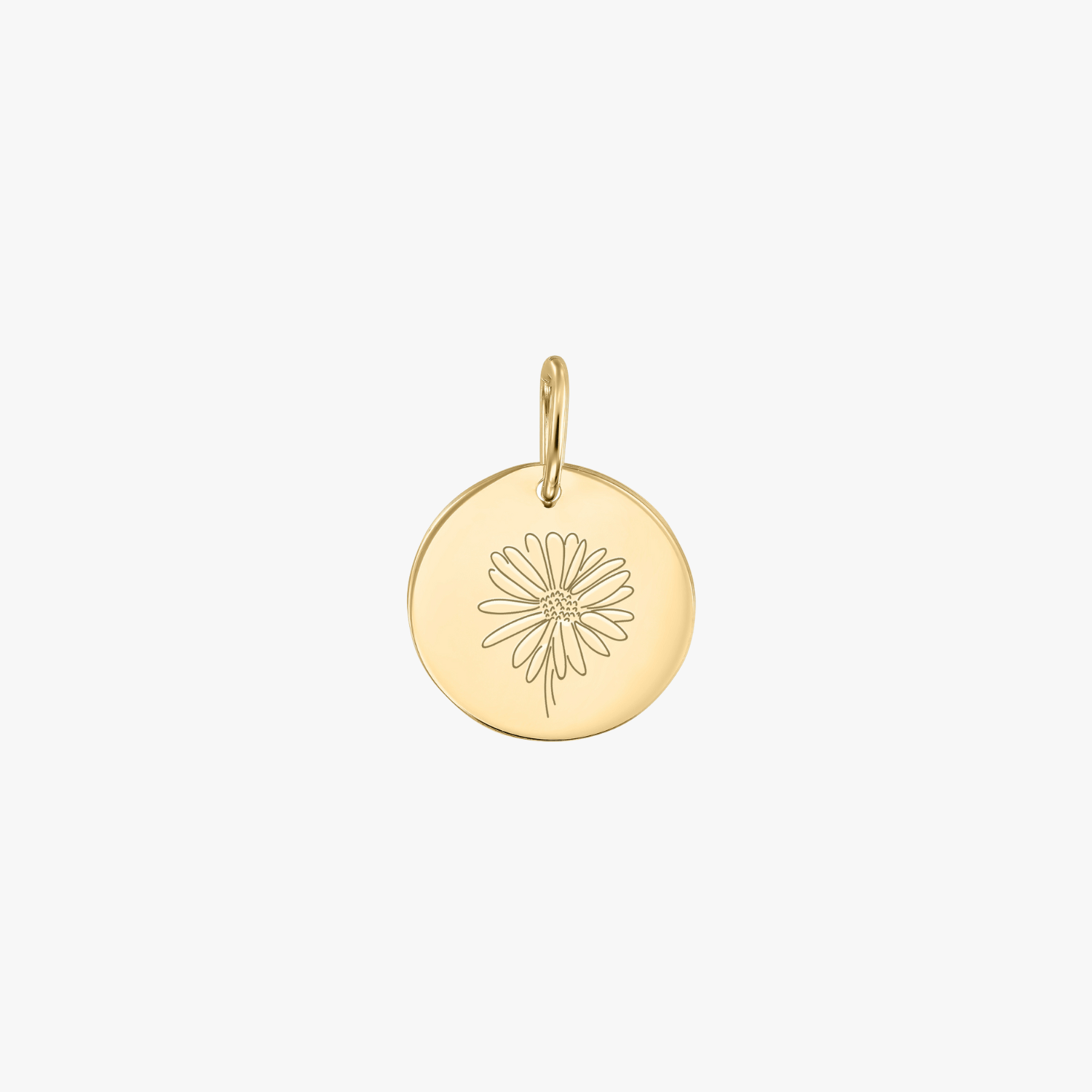 Fleur de Naissance - Pendentif doré Marguerite d'Avril