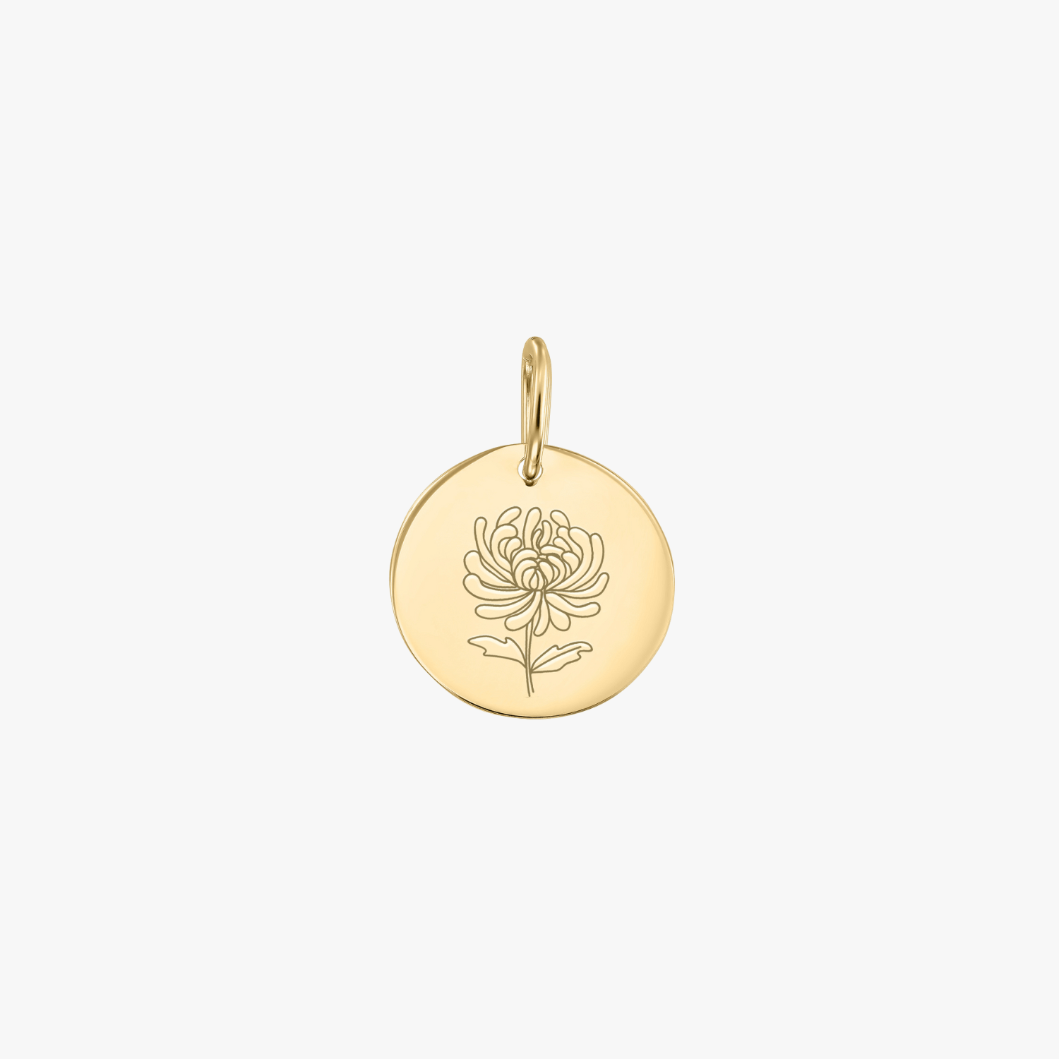 Pendentif en or Fleur de Naissance - Chrysanthème de Novembre