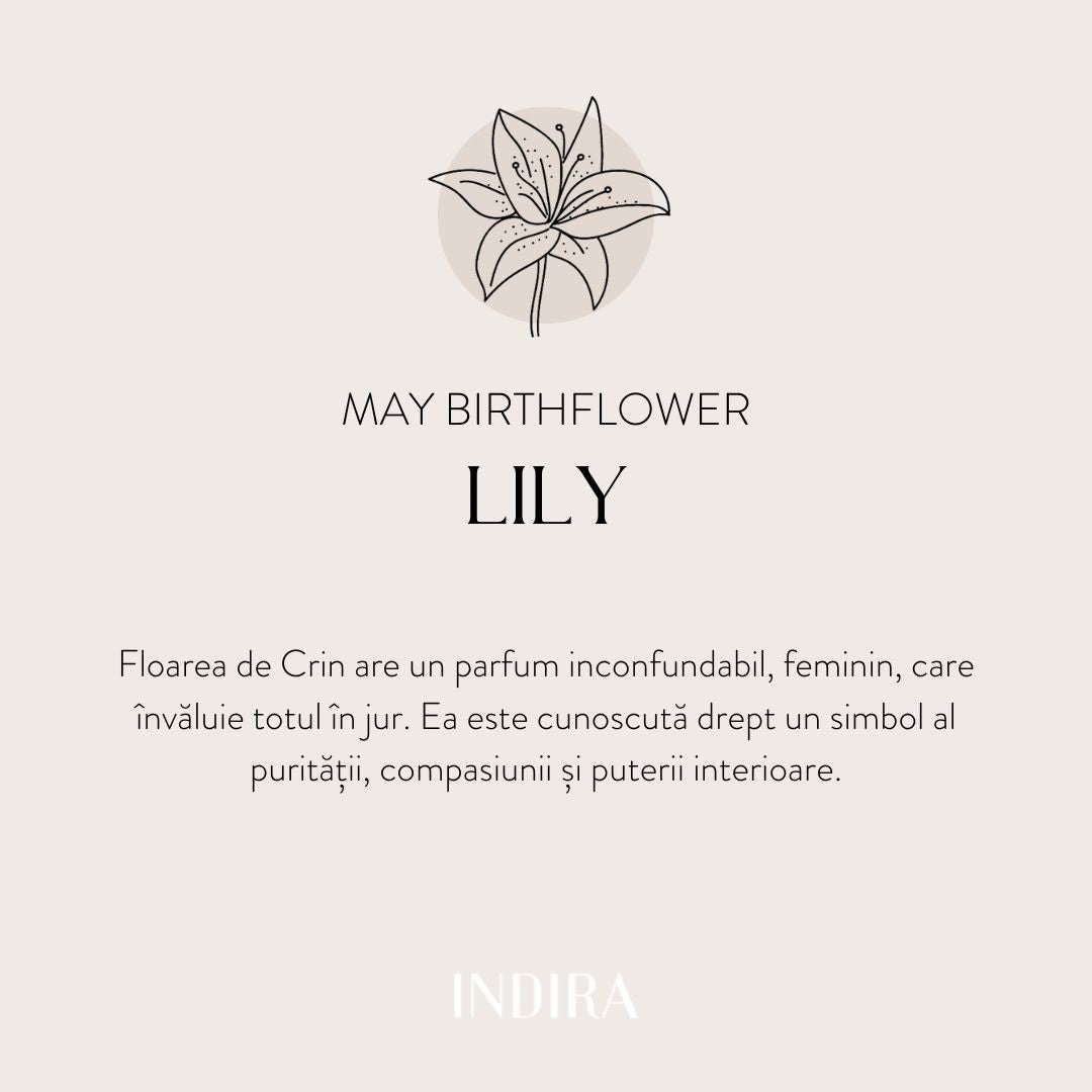 Bracelet cordon fleur de naissance en argent - May Lily