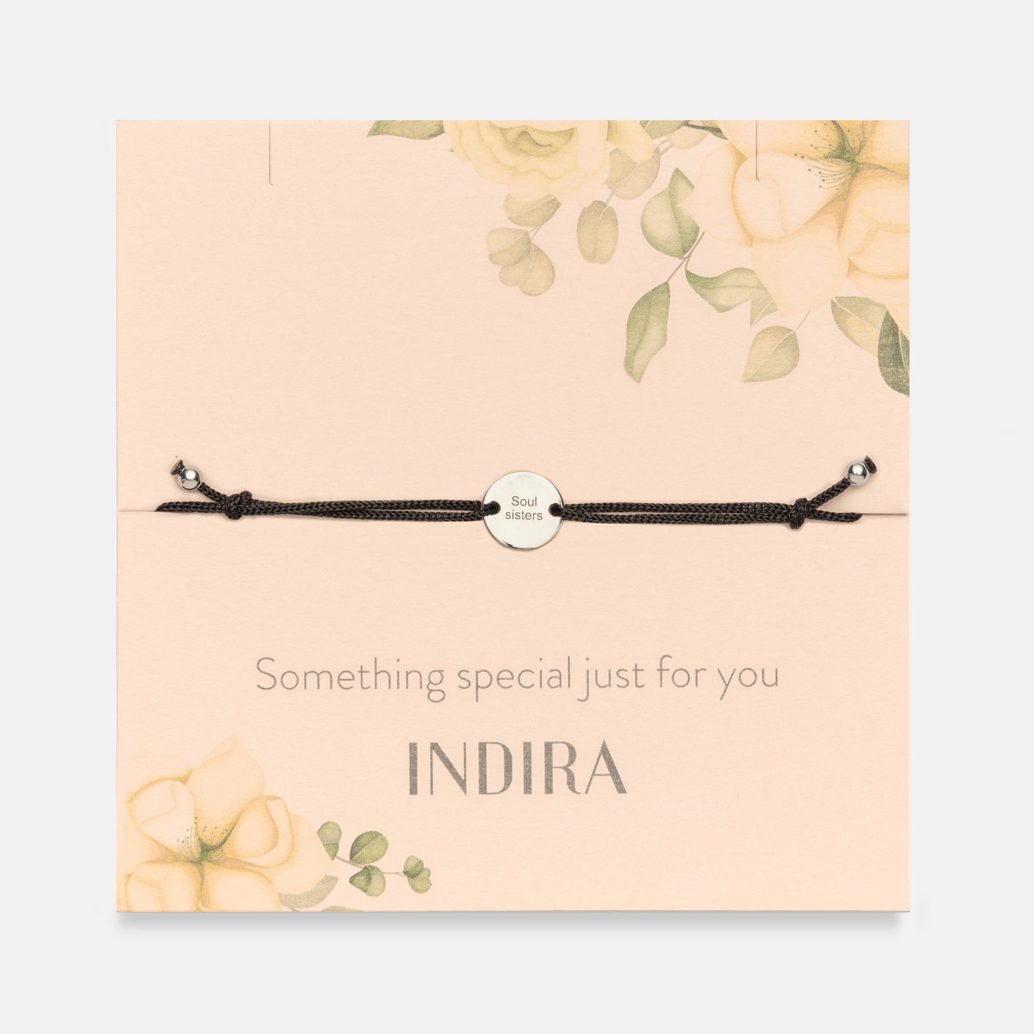 Bracelet Cordon Argent Soeurs de Coeur
